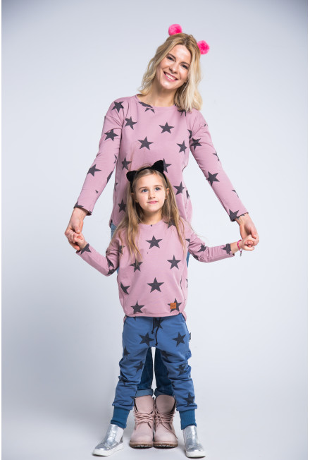 Bluza damska różowa STARS