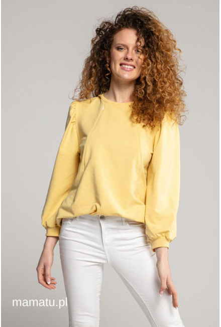 Bluza do karmienia piersią ŻÓŁTA bufka
