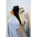Bluza do karmienia piersią z żółtym suwakiem