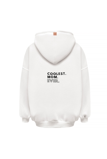Bluza do karmienia piersią oversize COOLEST MOM EVER Ecru | Mamatu