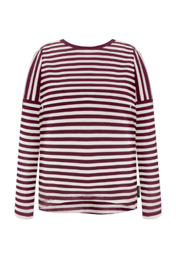 Bluzka do karmienia piersią V-BACK Plum Stripes