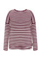 Bluzka do karmienia piersią V-BACK Plum Stripes