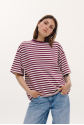 Koszulka do karmienia piersią MODERN Stripes Plum