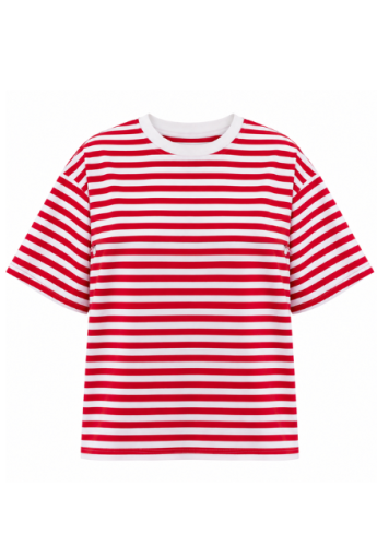 Koszulka do karmienia piersią MODERN Stripes Red & White