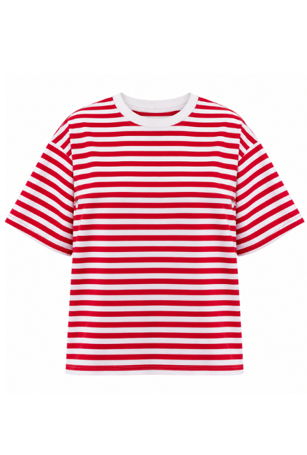 Koszulka do karmienia piersią MODERN Stripes Red & White